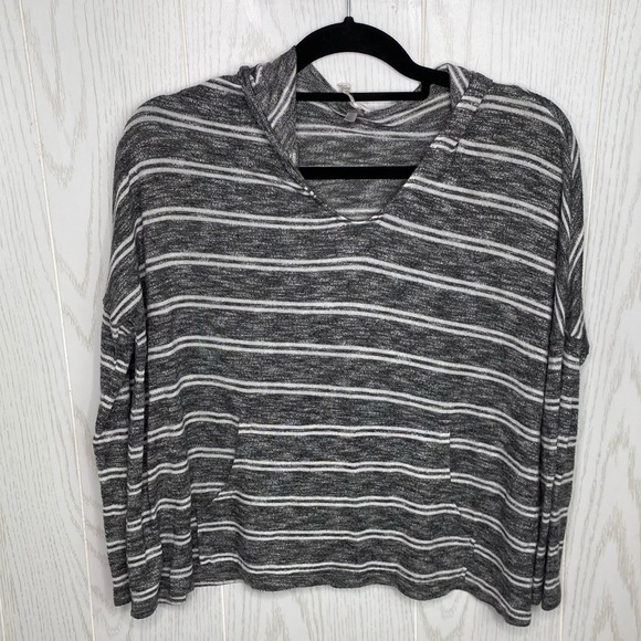 Urban Outfitters Striped Pullover Hoodie Size XS Kangaroo Pocket Out From Under - Picture 1 of 5